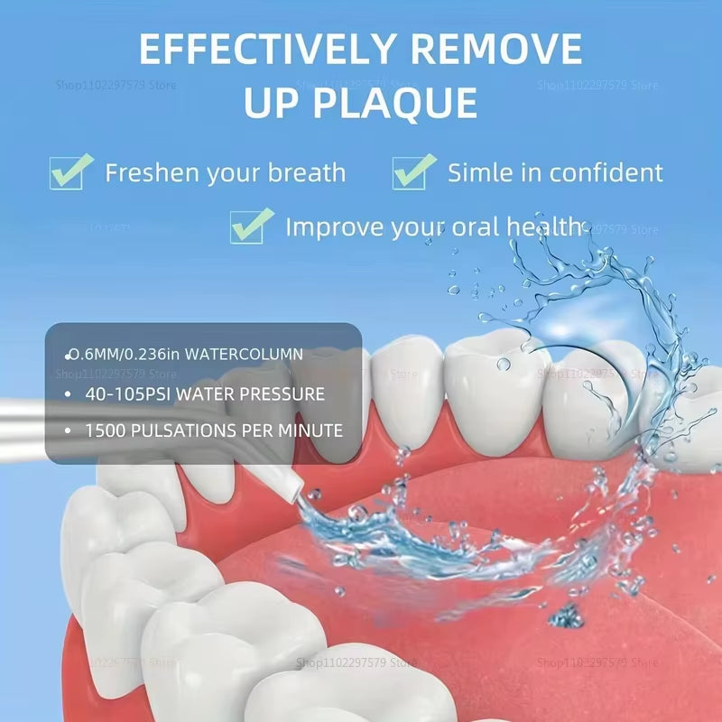 Portable Smart Electric Oral Irrigator Water Flosser 4 Jets 3 Modes Rechargeable Dental Water Jet Irrigator Dental Teeth Cleaner