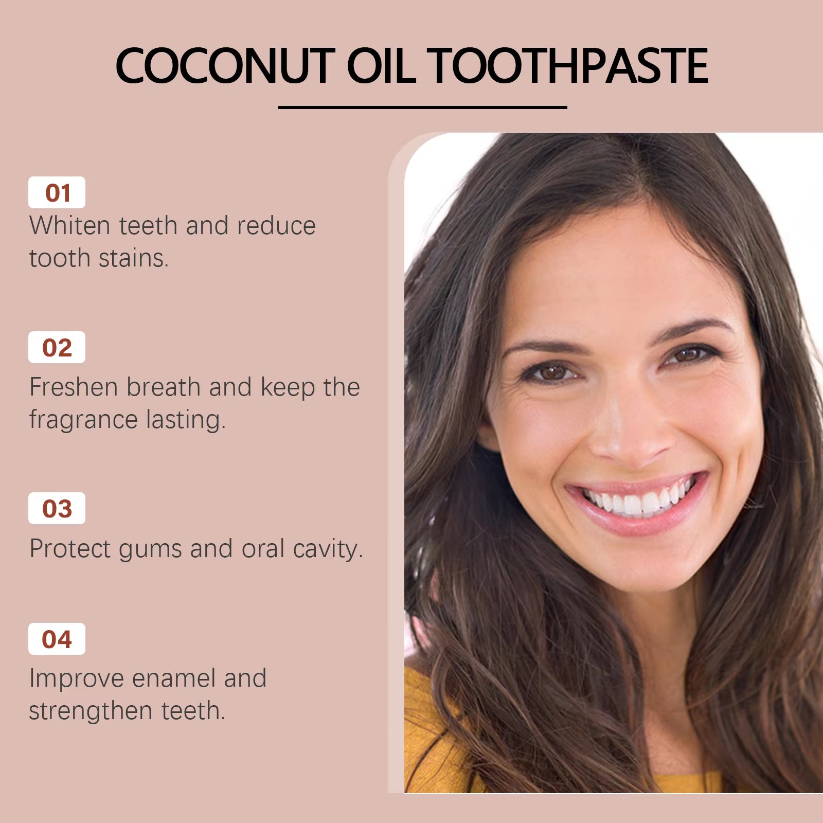 Coconut Oil Toothpaste: Freshens Breath, Nourishes Gums and Enamel, Family Oral Care Toothpaste
