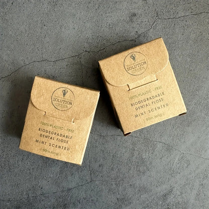 50 Meters Biodegradable Mint Dental Floss Deep Cleaning Dental Floss for Proper Oral Care Portable Dental Floss Picks
